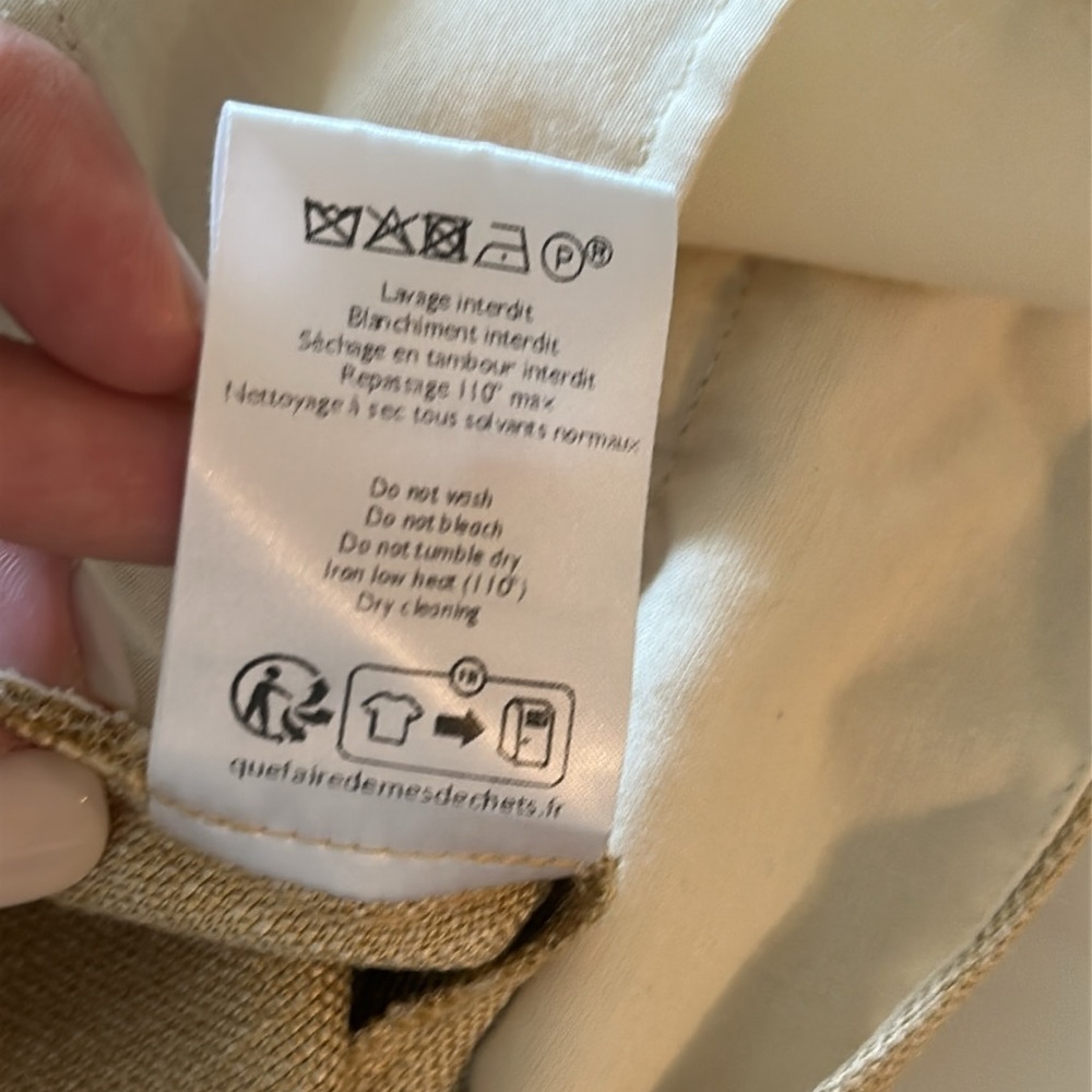 🌺 Sézane 🌺 EUC GIOVANNI TROUSERS LIGHT BEIGE SIZE 34/US2 - Picture 15 of 17